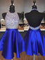 2025 Halter Satin Backless Short Homecoming Dresses