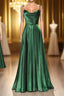 Simple Satin Long Formal Prom Dresses, A-Line Formal Evening Dresses
