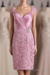 Two-Piece Pink Backless Mother of the Bride Dresses