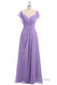 Lavender Sweetheart Ruffled A-Line Long Bridesmaid Dresses