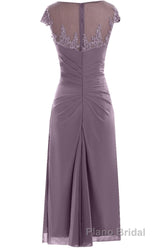 Cap Sleeve Beaded Mother of Bride Dresses