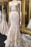 Charming Mermaid Trumpet Sleeveless Lace Appliques Wedding Dresses