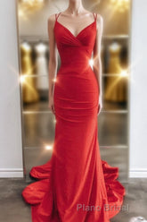 Mermaid Black Long Formal Prom Dresses with Cross Back