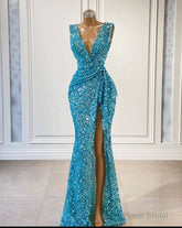 Sexy High Slitted Dress, African Sequence Fabric African Fashion African Clothing Women Clothing