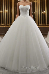 A-Line/Princess Tulle Sweetheart Wedding Dresses