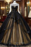 A-Line Round Neck Tulle Long Formal Prom Dresses, Elegant Evening Dresses