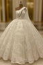 Ball Gown Lace Wedding Dresses One Shoulder