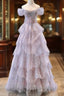 Ball Gown Off The Shoulder Tulle Formal Prom Dresses Evening Dresses