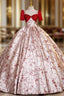 Ball Gown Square Puff Sleeve Quinceanera Dresses