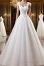 Ball Gown Sweetheart Floor-Length Tulle Wedding Dresses With Beading