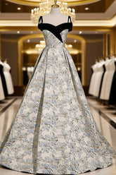 Beautiful Satin Sweetheart Off Shoulder Formal Prom Dresses, A-Line Satin Formal Dresses