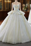 Best Discount And High Quality Ivory White Ball Gown Tulle Appliques Sweetheart Wedding Dresses