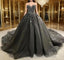 Black Strapless Dresses Sweetheart Tulle Quinceanera Dresses