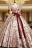 Burgundy Short Sleeve Quinceanera Dresses