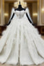 Buy More, Save More White Ball Gown Tulle Sequins Off the Shoulder Beading Wedding Dresses