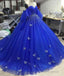 Elegant Quinceanera Dresses, Lace Appliques Tulle Ball Gown Prom Dress, Evening Dress