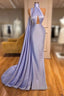 Chic Lilac One-shoulder Mermaid Long Formal Prom Dresses On Sale