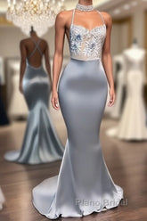 Chic Sequins Sleeveless Mermaid Formal Prom Dresses Glitter New Arrival Halter Red Evening Gowns