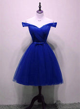 Cute Royal Blue Tulle Simple Party Dress , Lovely Formal Dress, Blue Homecoming Dresses