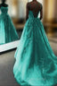 Elegant Mermaid Tulle Formal Prom Dresses With Appliques
