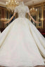 Find The Perfect Light Champagne Tulle Short Sleeve Backless Appliques Beading Wedding Dresses
