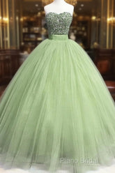 Fully Beaded Sweetheart Tulle Ball Gown