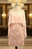 Glamorous Pink Mother Of The Bride Dresses Sheath Chiffon Lace