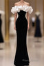 Gorgeous Mermaid Off The Shoulder Black Formal Prom Dresses