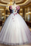 Gradient Purple Color Tulle Appliques Quinceanera Dresses