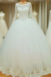 Lace Long Sleeves Wedding Dresses Ball Gowns