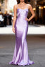 Lilac Floral Mermaid Corset Long Formal Prom Dresses
