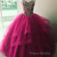Luxurious Crystal Beaded Bodice Corset Organza Layered Quinceanera Dresses