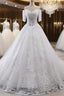 Luxury Lace Vestidos De Novia Ball Gown Wedding Dresses Formal Prom Dresses Long