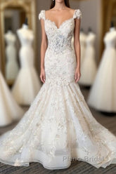 Luxury Mermaid Sweetheart Lace Backless Wedding Dress