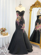 Mermaid Sweetheart Beading Floor-Length Satin Dress