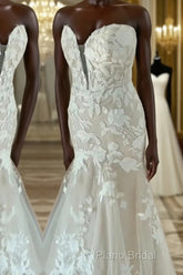 Plus Size Boho Wedding Dresses Mermaid Appliques