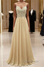 Sequined Spaghetti Straps Chiffon Long Formal Prom Dresses