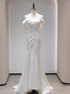 Sexy White Mermaid Off the Shoulder Pleats Wedding Dress
