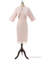 Sheath Knee Length Pink Mother Of The Bride Dresses With Jacket
