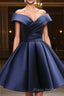 Short Satin Off Shoulder Homecoming Dresses For Formal Prom