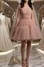 Simple tulle short Formal Prom dress, tulle homecoming dress