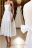 Simple white backless short Formal Prom dress, white homecoming dress