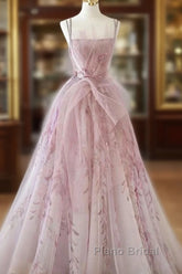 Spaghetti Straps Backless Formal Prom Dresses For Wedding Party