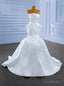 Special White Mermaid Satin Strapless Wedding Dress