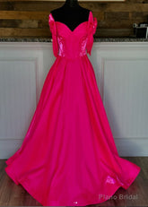 Strapless A-line Long Prom Dress with Bow