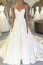 Strapless Sweetheart Chapel Train Taffeta Wedding Dresses Ball Gowns