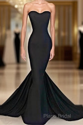 Sweetheart Black Trumpet New Arrival Formal Dresses Hottest Elegant Court Train Party Dresses