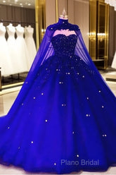 Tulle Ball Gown Quinceanera Dresses With Cape Formal Prom Dresses