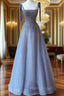 Tulle Belt Formal Prom Dresses Spaghetti Strap Shine Mermaid Dresses