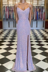 Vintage Mermaid Floor Length Sleeveless Sequin Formal Prom Dresses